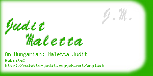 judit maletta business card